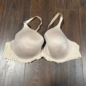 aerie Lace-Trim Smooth T-Shirt Bra in Light Nude